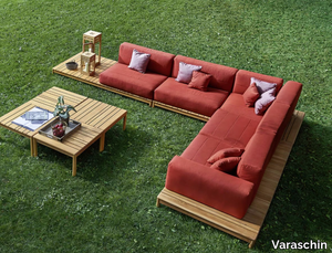 BARCODE - Corner sectional fabric garden sofa _ Varaschin