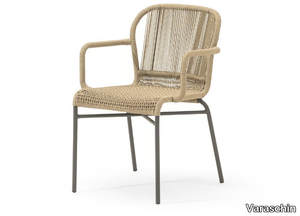 CRICKET - Synthetic fibre garden chair with armrests _ Varaschin