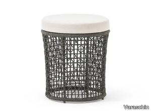 EMMA - Low powder coated aluminium garden stool _ Varaschin