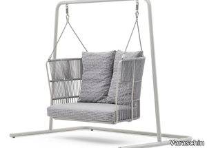 TIBIDABO - 2 Seater powder coated aluminium garden swing seat _ Varaschin