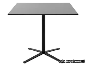 FOUR - Square iron table with 4-star base _ Vela Arredamenti