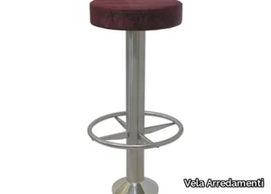 SG094 - Upholstered steel stool with footrest _ Vela Arredamenti