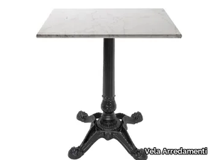 BABIS-4 - Square cast iron table with 4-star base _ Vela Arredamenti