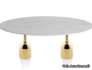 BALOK-2 - Oval iron coffee table for living room _ Vela Arredamenti