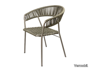 KEY WEST - Rope and metal chair with armrests _ Vermobil