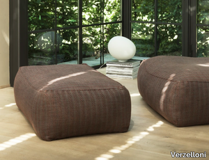 ZOE MORE - Upholstered fabric pouf with removable lining _ Verzelloni