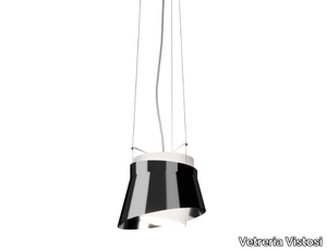 ARIA SP - Glass and steel pendant lamp _ Vetreria Vistosi