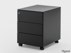 ERMES - Aluminium office drawer unit with lock _ Viganò