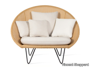 JOE LOUNGE - Lloyd loom armchair with armrests _ Vincent Sheppard