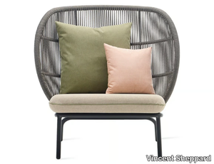 KODO COCOON - Rope garden armchair with padded seat _ Vincent Sheppard