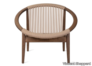 NORMA - Oak easy chair with armrests _ Vincent Sheppard