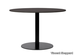 RONDA - Round steel and wood garden table _ Vincent Sheppard