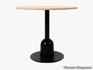 SPHERA - Round steel and wood table _ Vincent Sheppard