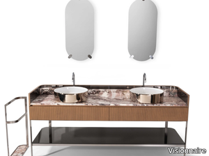 KOBOL - Double marble console sink _ Visionnaire