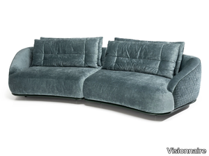 HOLDEN - Curved velvet sofa _ Visionnaire