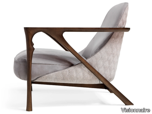 ALYA - Leather armchair with armrests _ Visionnaire