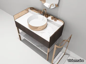 Kobol - Single marble console sink _ Visionnaire