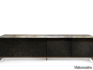 LISBET - Wooden sideboard with marble top _ Visionnaire