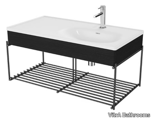 EQUAL - Single wall-mounted vanity unit with towel rail _ VitrA Bathrooms