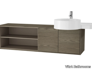 VOYAGE FOR COUNTERTOP WASHBASIN - Single wall-mounted wooden vanity unit _ VitrA Bathrooms