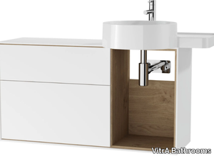 VOYAGE FOR COUNTERTOP WASHBASIN - Wall-mounted wooden vanity unit with drawers _ VitrA Bathrooms