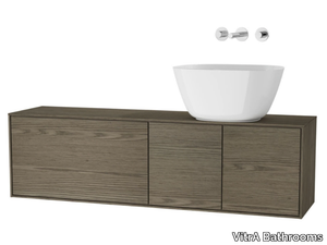 VOYAGE FOR BOWLS - Wall-mounted wooden vanity unit with doors _ VitrA Bathrooms