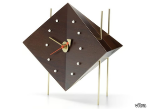 DIAMOND CLOCK - Table-top walnut clock _ Vitra