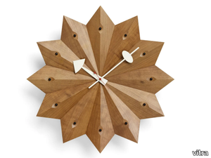 FAN CLOCK - Wall-mounted wooden clock _ Vitra