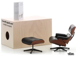 MINIATURES LOUNGE CHAIR & OTTOMAN - Steel and wood miniature _ Vitra