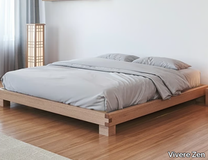 HIRO - Tatami solid wood double bed _ Vivere Zen