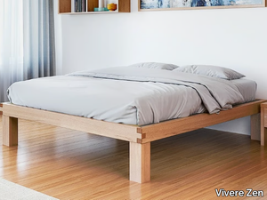 LICHENE - Solid wood double bed _ Vivere Zen