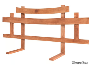 TORII - Japanese style solid wood headboard for double bed _ Vivere Zen