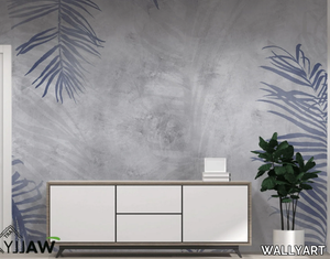 ARIA - Fire retardant washable Tropical nonwoven wallpaper _ WALLYART