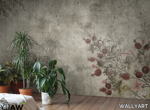 BOMBAY - Fire retardant washable nonwoven wallpaper with floral pattern _ WALLYART