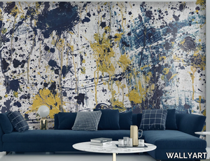 BRUSH - Motif fire retardant washable nonwoven wallpaper _ WALLYART