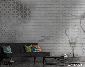 BULB - Brick effect fire retardant washable nonwoven wallpaper _ WALLYART