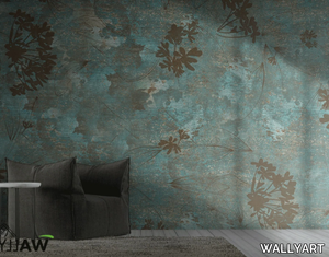 ELIZABETH - Fire retardant washable nonwoven wallpaper with floral pattern _ WALLYART