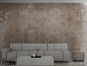 LACE - Fire retardant washable nonwoven wallpaper with floral pattern _ WALLYART