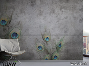 PEACOCK - Wall effect fire retardant washable nonwoven wallpaper _ WALLYART