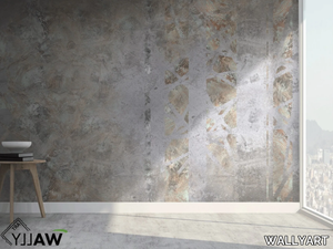 SLICE - Washable fire retardant metal effect nonwoven wallpaper _ WALLYART