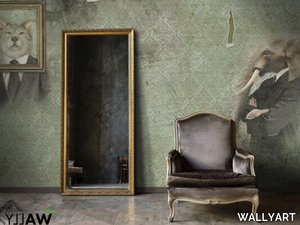 TERENCE - Damask fire retardant washable nonwoven wallpaper _ WALLYART