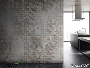 THINKING - Check fire retardant washable nonwoven wallpaper _ WALLYART