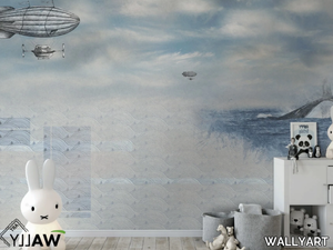 WHALE - Motif fire retardant washable nonwoven wallpaper _ WALLYART