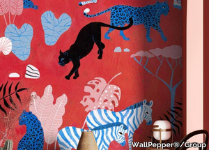 ROSSO SAVANA - Tropical wallpaper, eco-friendly, PVC free and washable _ WallPepper®/Group