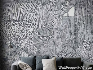 THE EYE OF THE TIGER - Oriental wallpaper, eco-friendly, PVC free and washable _ WallPepper®/Group