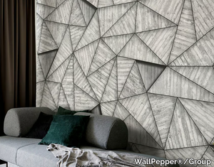 CONCRETO - Geometric wallpaper, PVC free, eco-friendly, washable _ WallPepper®/Group