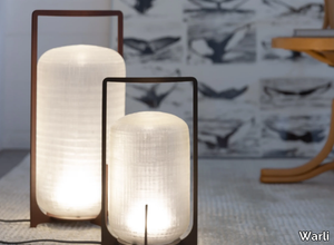 TWILIGHT - LED Glass and Stainless Steel table lamp _ Warli