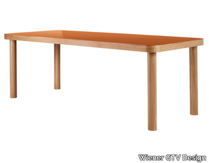 SÄULE - Rectangular walnut table _ Wiener GTV Design