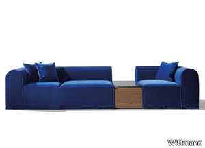 BLOCKS - Modular sectional velvet sofa _ Wittmann