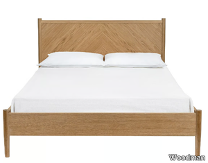 FARSTA ANGLE - Wood veneer double bed _ Woodman